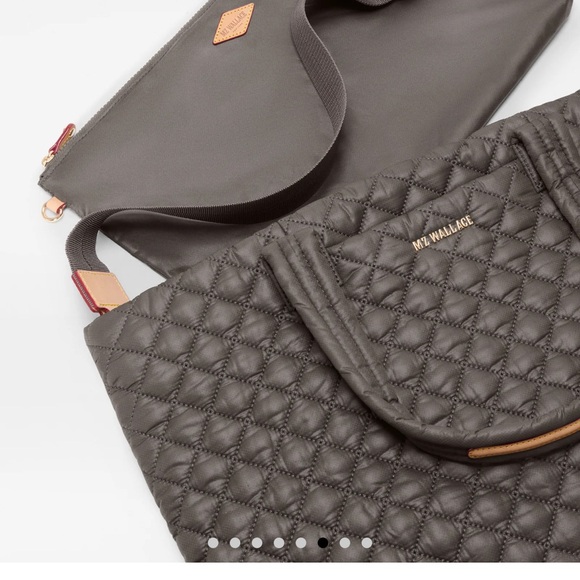 MZ Wallace Quilted Charcoal Tote - Picture 3 of 6